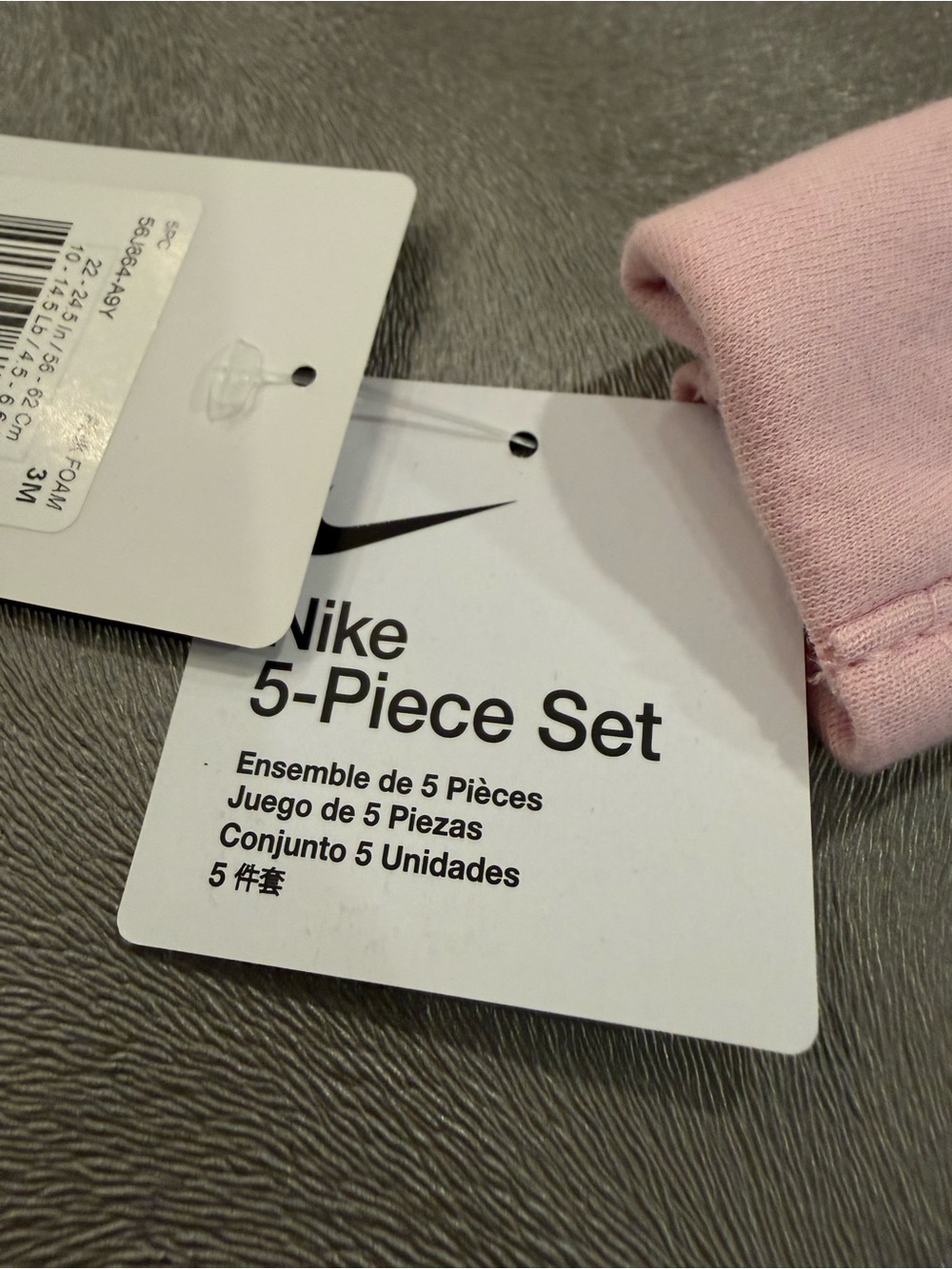 Nike Pink Convertible Baby 5 Piece set. Size 3 months - Picture 3 of 6
